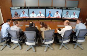 video conferencing users in telepresence meeting