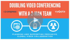 WEBINAR: Cimpress webinar slides with play button