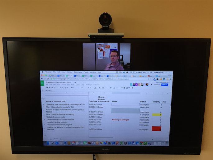 Videoconferencing + Google Sheets = Killer Collaboration