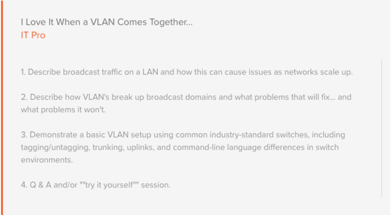 Spiceworks' SpiceWorld I love it when VLAN comes together