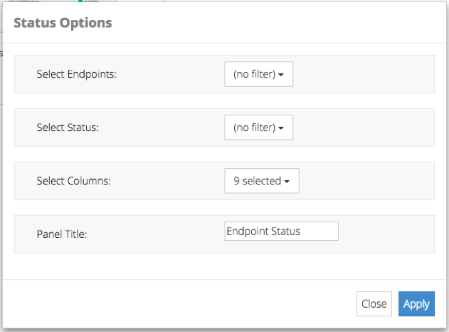 vAnalytics Video, Endpoint Detail Sample Image