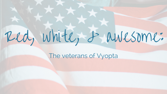 an american flag to celebrate Vyopta's veterans