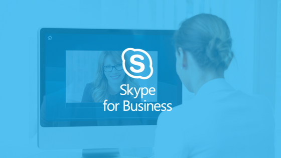 Skype for Business logo on stock image background