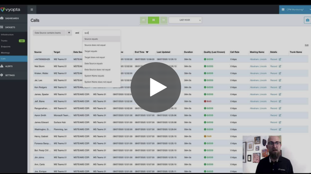 Video Transcript: Microsoft Teams and Vyopta CPM Monitoring